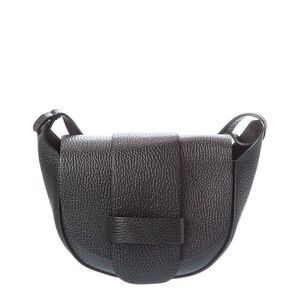 Persaman New York Greta18 Leather Crossbody, Black